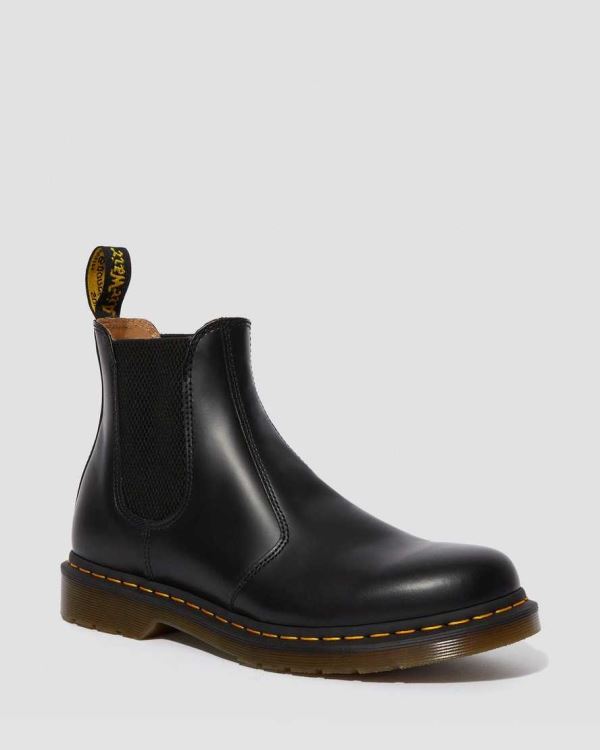 Botas Chelsea Dr Martens 2976 Yellow Stitch Smooth Cuero Para Mujer DR7329P